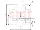 Profil 10 45x45 lekki – rysunek techniczny