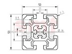 Profil 10 50x50 – rysunek techniczny