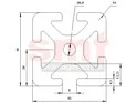 Profil 8 40x40 – rysunek techniczny