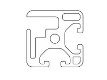 Profil zaciskowy 6 30x30 bez listwy – przekrój